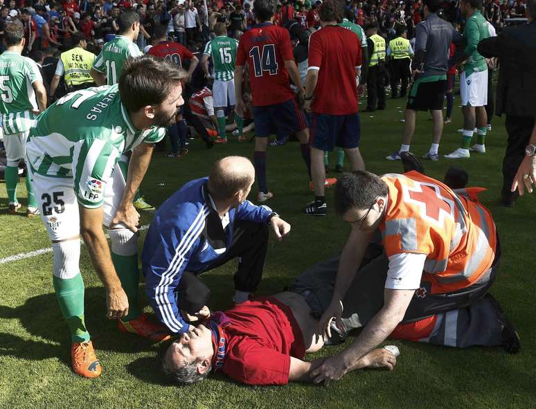 Torcedores feridos no estádio do Osasuna