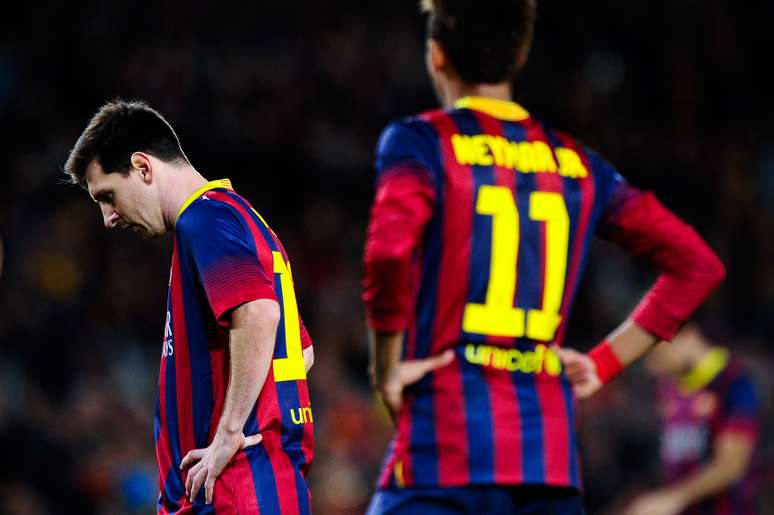 Neymar e Messi lamentam; temporada abaixo do esperado no Barcelona