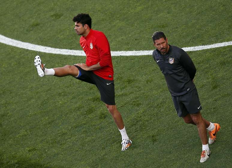 Dúvida, Diego Costa treina ao lado de Simeone