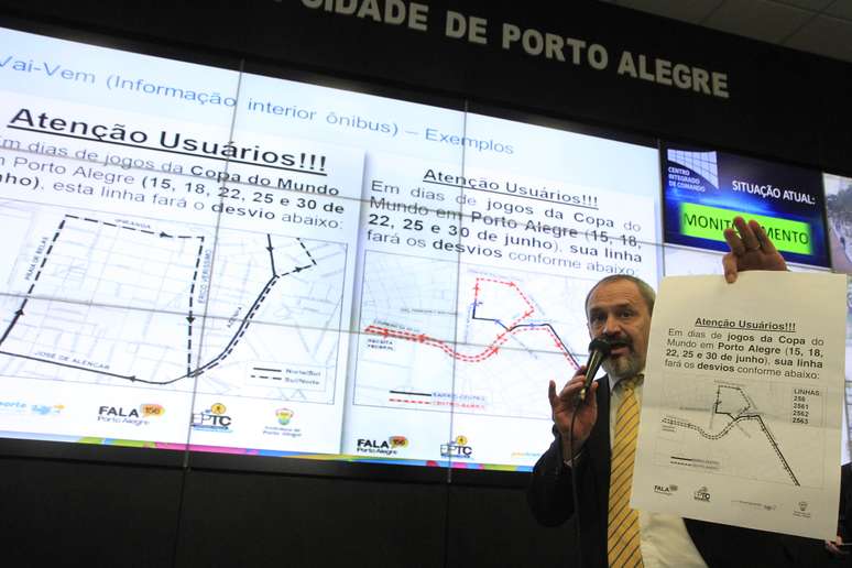 <p>Secretário Municipal de Mobilidade Urbana, Vanderlei Cappellari apresentou o plano para Copa nesta sexta-feira</p>