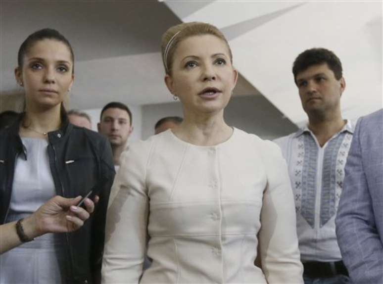 A candidata Yulia Tymoshenko votou neste domingo nas eleições realizadas na Ucrânia