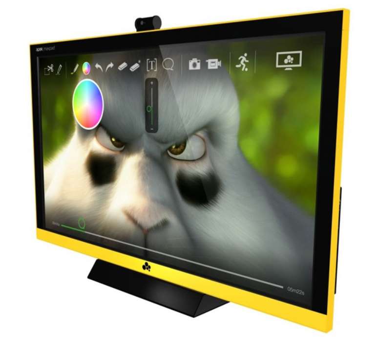 Maxpad, da brasileira Apek, é um aparelho misto de televisão, PC e tablet