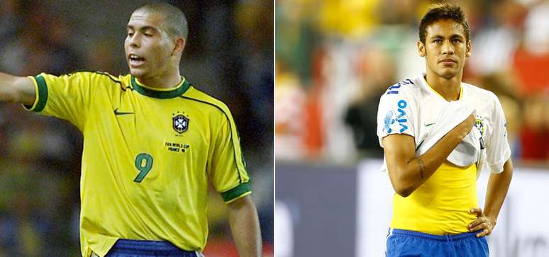 Ronaldo e Neymar come&ccedil;aram como atacantes franzinos