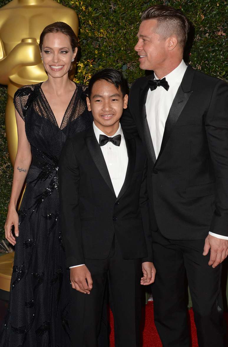 Angelina Jolie, Maddox y Brad Pitt