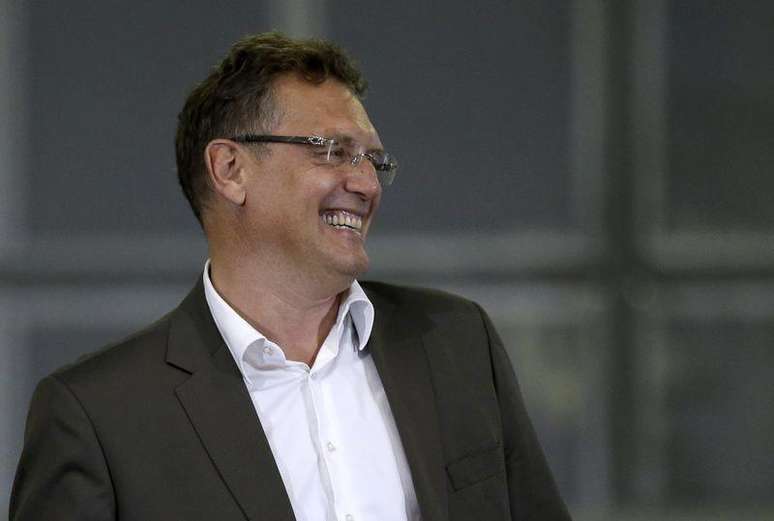 Secretário-geral da Fifa, Jérôme Valcke, durante cerimônia de inauguração do centro internacional de transmissões de TV (IBC, na sigla em inglês), zona oeste do Rio de Janeiro. Valcke afirmou nesta segunda-feira que a Copa do Mundo no Brasil já começou, em aparente resposta ao slogan "não vai ter Copa" adotado por manifestantes contrários ao Mundial. 2/06/2014.