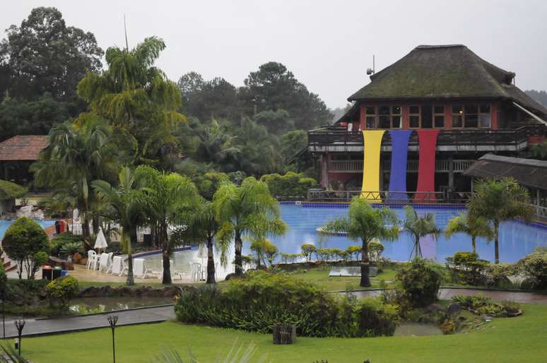 Hotel ganhou decoração especial para receber a seleção equatoriana