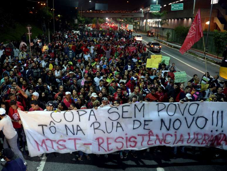 <p>Manifestação do MTST em São Paulo</p>