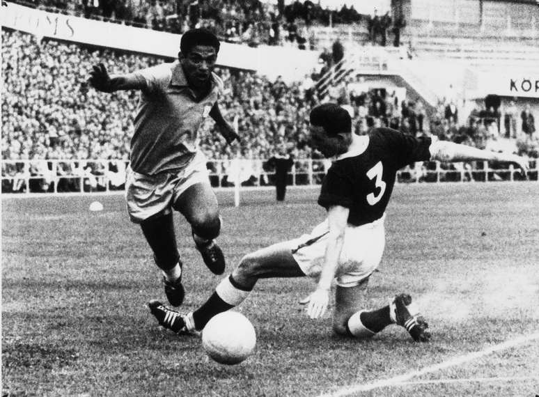 Ao lado de Pelé, Garrincha desequilibrou a Copa de 1958 em favor do Brasil, garantindo nosso primeiro título mundial