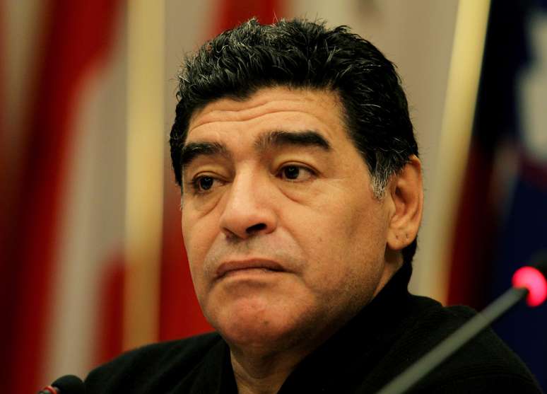 <p>Mesmo com credencial de imprensa, Maradona assistiu estreia argentina no hotel</p>
