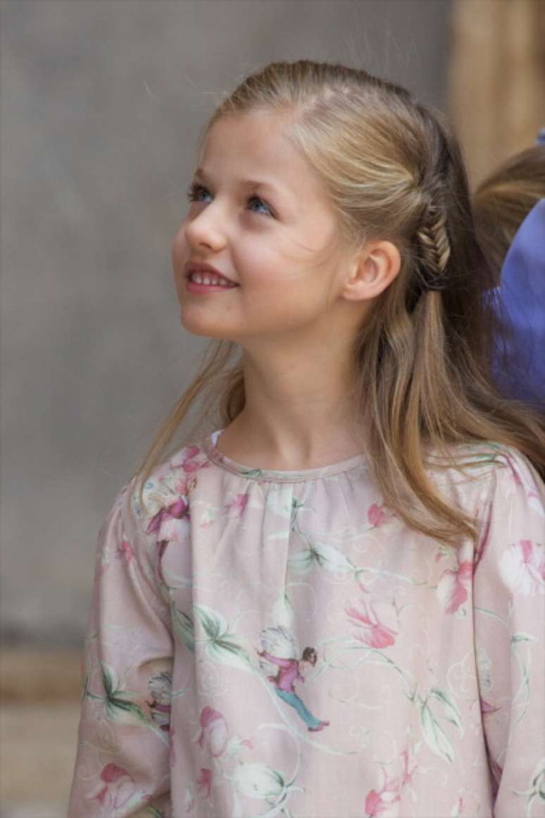 Princesa Leonar, da Espanha, em missa de Páscoa na Catedral de Palma de Mallorca, no dia 20 de abril de 2014