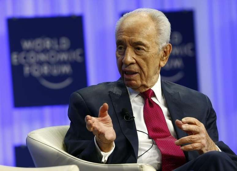 <p>Presidente de Israel, Shimon Peres, participa da reunião anual do Fórum Econômico Mundial (WEF) em Davos, em 24 de janeiro</p>