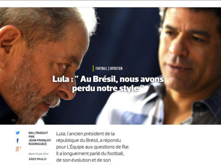 Ex-presidente vê futebol brasileiro violento como o europeu e atentou Seleção a rivais na briga pelo título da Copa do Mundo de 2014