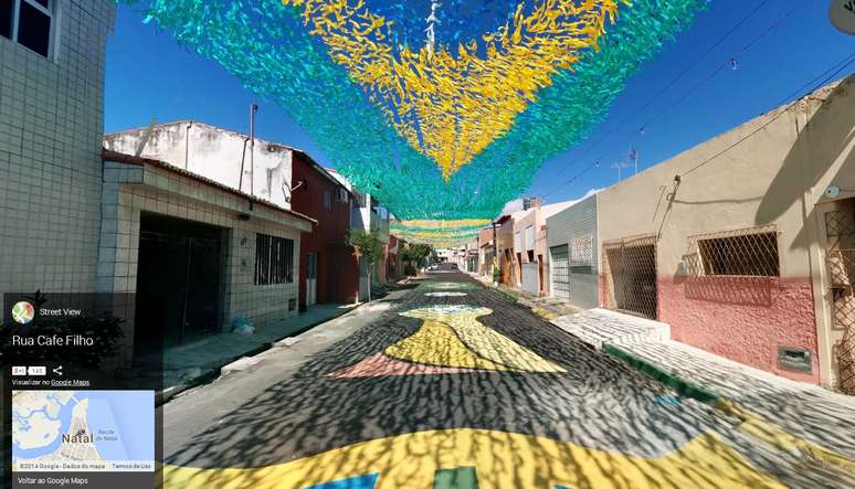 <p>Em clima de copa, Maps fornece imagens em galeria a que chamou de "Ruas Coloridas do Brasil"</p>