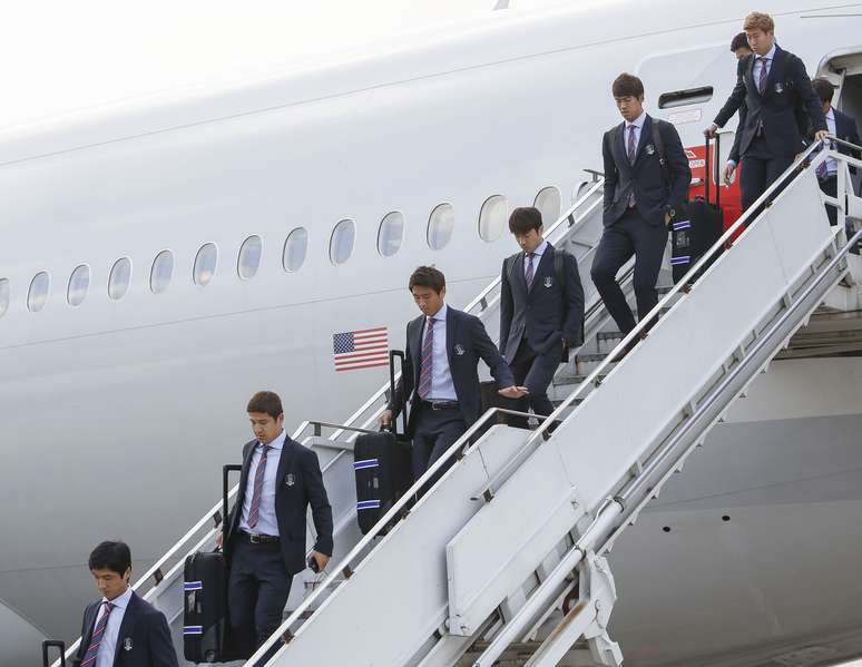 A seleção da Coreia do Sul chegou ao aeroporto de Guarulhos, em São Paulo, nesta quarta-feira (11), para participar da Copa do Mundo 2014. Eles jogam dia 17 contra a Rússia. A primeira partida do Mundial ocorre amanhã entre Brasil e Croácia