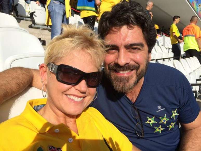 <p>Xuxa assistiu à abertura da Copa na Arena Corinthians, em São Paulo</p>