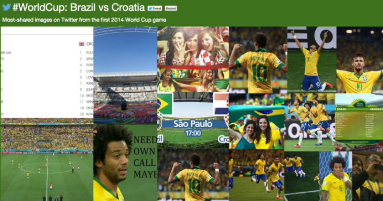 Galeria do Twitter feita com fotos do jogo