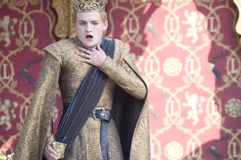 <p>Joffrey Baratheon no momento em que é envenenado durante o 'Casamento Roxo'</p>