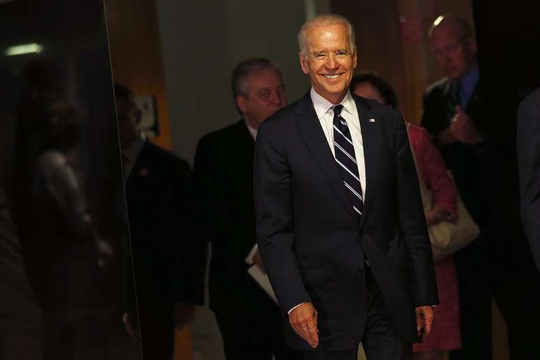 <p>Joe Biden, após encontro com a presidente Dilma Rousseff, no Palácio do Planalto, em Brasília</p>