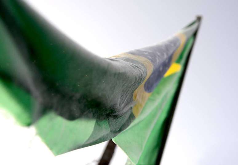 Bandeira do Brasil congela em São Joaquim (SC)