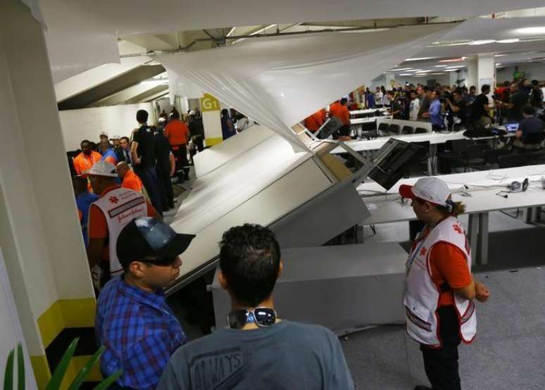 <p>Chilenos invadiram centro de m&iacute;dia do Maracan&atilde; na quarta-feira, antes da partida contra Espanha</p>