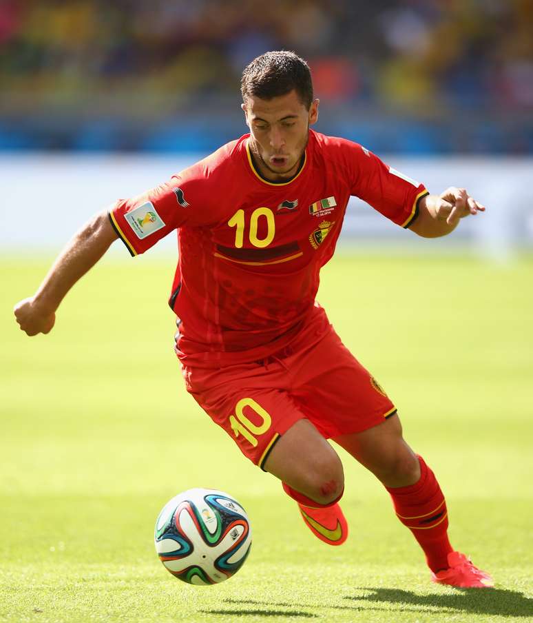 <p>Técnico da Bélgica quer que Eden Hazard (foto) seja o líder do grupo</p>