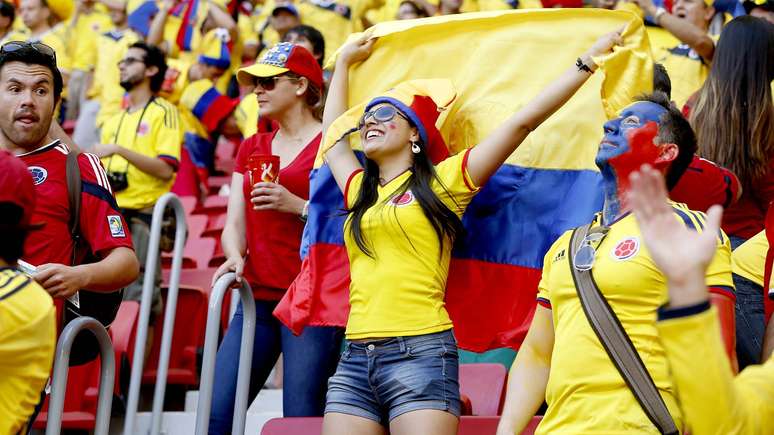 <p>Torcida da Colômbia levou "febre amarela" a Brasília; Torcida do Brasil vai repetir empolgação? </p>