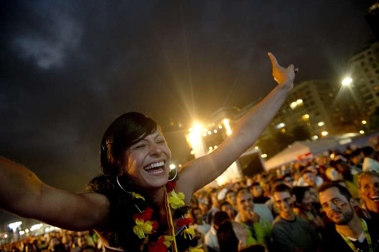 <p>Enquanto as sele&ccedil;&otilde;es de Alemanha e Gana jogavam na Arena Castel&atilde;o, em Fortaleza, os torcedores dos dois pa&iacute;ses fizeram a festa nas areias de Copacabana, no Rio de Janeiro; eles vibraram&nbsp;e sofreram&nbsp;assistindo ao jogo que terminou em 2 a 2.</p>