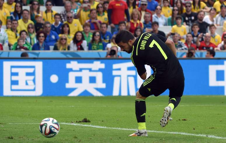 Villa marca segundo gol da Espanha na Copa do Mundo de 2014