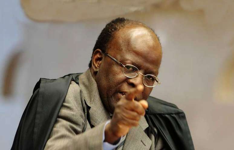 <p>Presidente do STF, Joaquim Barbosa</p>