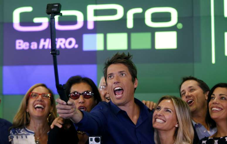 Nick Woodman na abertura dos negócios da Nasdaq