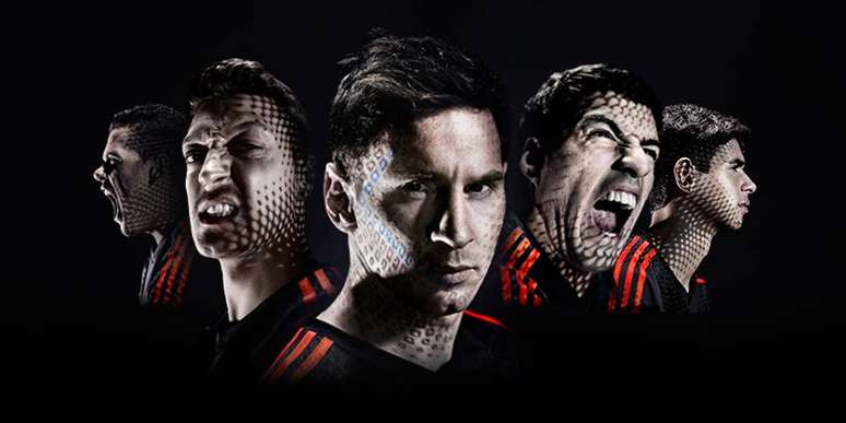 Suárez faz parte das propagandas da Adidas na Copa, ao lado de Messi