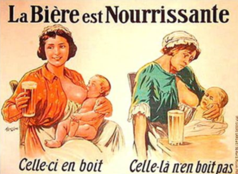 <p>Propaganda de cerveja indicava bebida para amamentação</p>