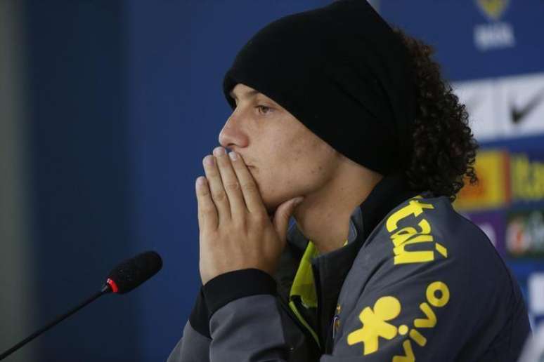 Zagueiro do Brasil David Luiz durante entrevista coletiva em Teresópolis. 20/06/2014