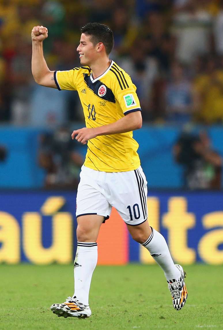 <p>Colombiano James Rodríguez é o artilheiro da Copa</p>