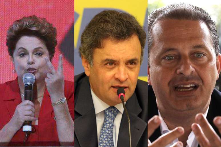 Dilma, Aécio e Campos disputam a presidência da República