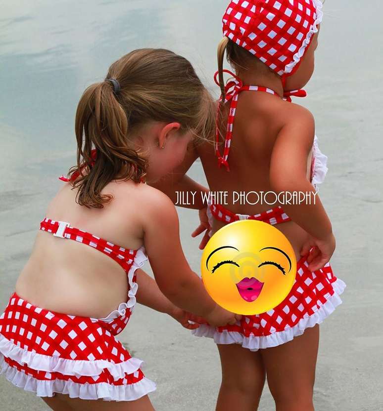 A ideia da m&atilde;e era recriar o famoso an&uacute;ncio de um protetor solar