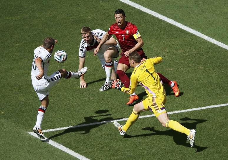 <p>16 de junho de 2014 - Alemanha 4 x 0 Portugal - Arena Fonte Nova, Salvador</p>