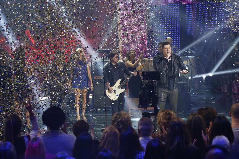 A final do programa SuperStar reuniu famosos no Projac, no Rio de Janeiro. Na foto, a banda Malta, vencedora da atra&ccedil;&atilde;o