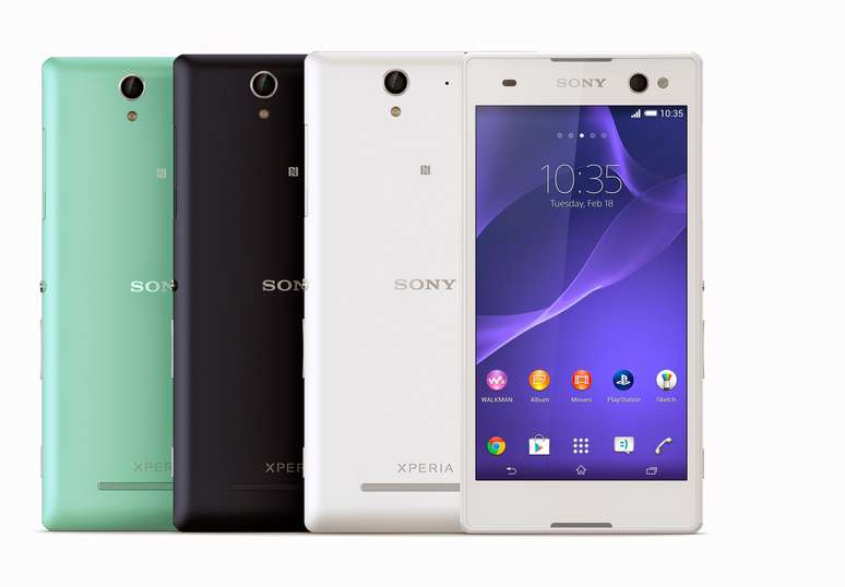 <p>O Sony Xperia C3 estar&aacute; dispon&iacute;vel em tr&ecirc;s cores</p>