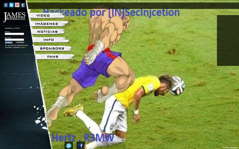 <p>Grupo colocou montagem de personagem de vídeo-game golpeando Neymar</p>