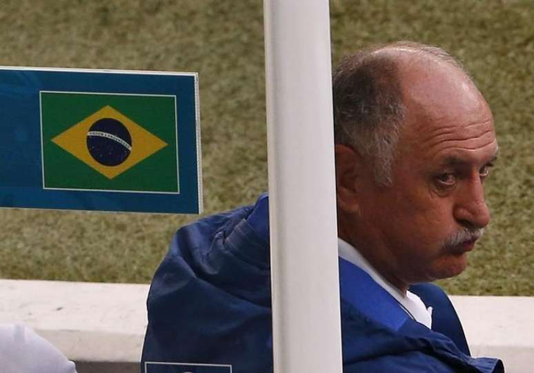 O técnico da seleção brasileira Luiz Felipe Scolari gesticula durante goleada comandada pela Alemanha no Mineirão, em Belo Horizonte. 08/07/2014