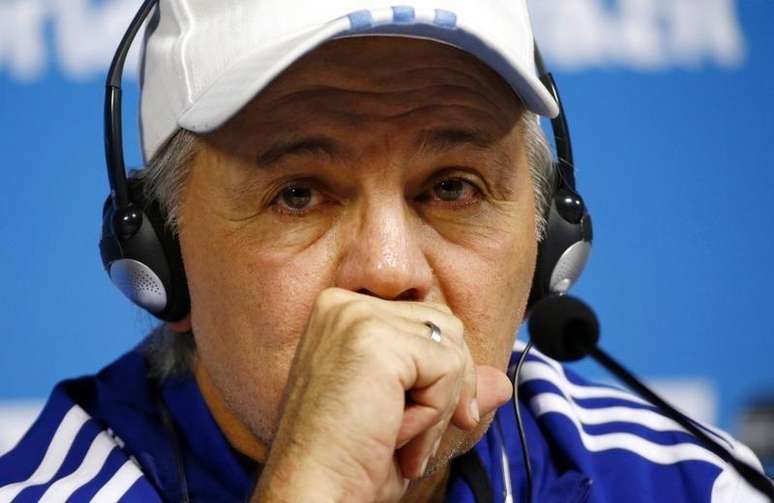 <p>T&eacute;cnico da sele&ccedil;&atilde;o argentina, Alejandro Sabella, durante coletiva de imprensa na Arena Corinthians, antes da partida contra Holanda</p>