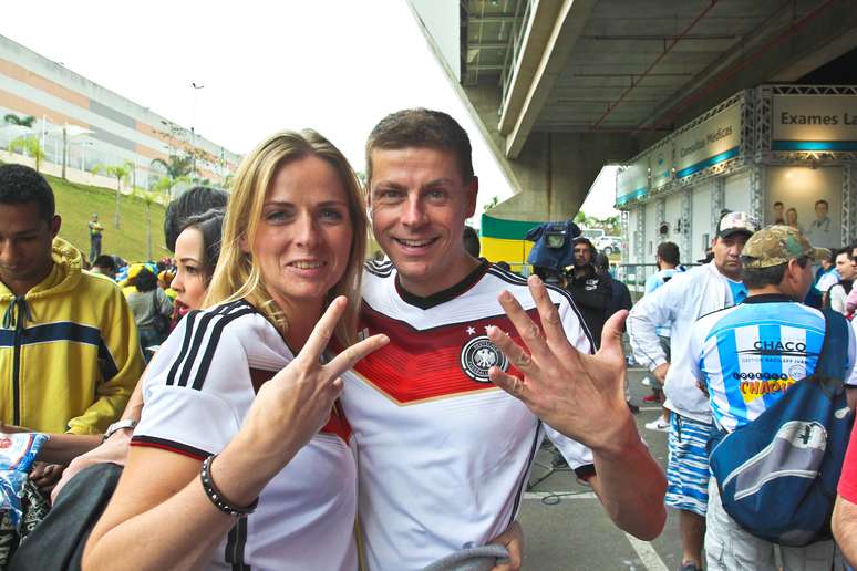 <p>O alemão Markus Dicke foi à Arena Corinthians assistir Holanda e Argentina e disse que a vitória contra o Brasil vingou a derrota de sua seleção na Copa de 2002</p>