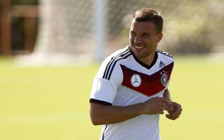 <p>Podolski foi um dos jogadores que mais se encontou com o Brasil durante a Copa</p>