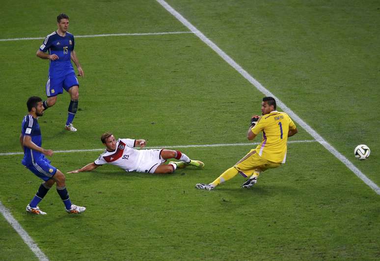 <p>Götze marcou o gol que decidiu o título da Copa do Mundo</p>
