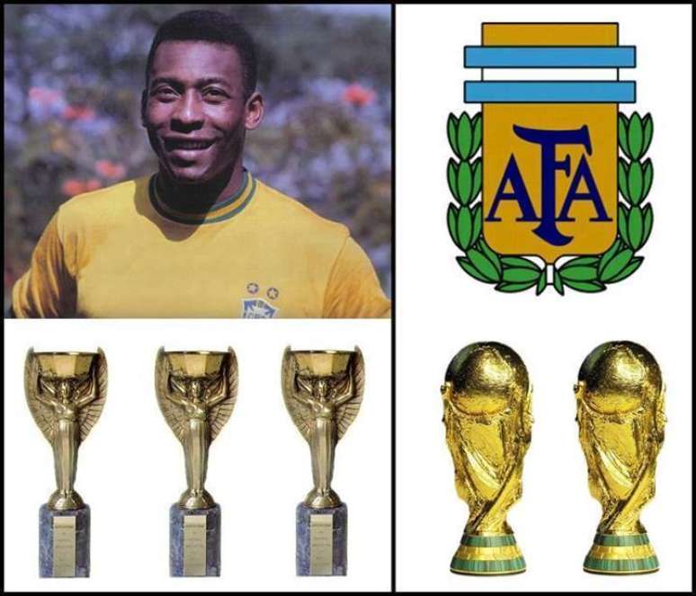 <p>Pelé foi tricampeão do mundo em 1958, 1962 e 1970</p>