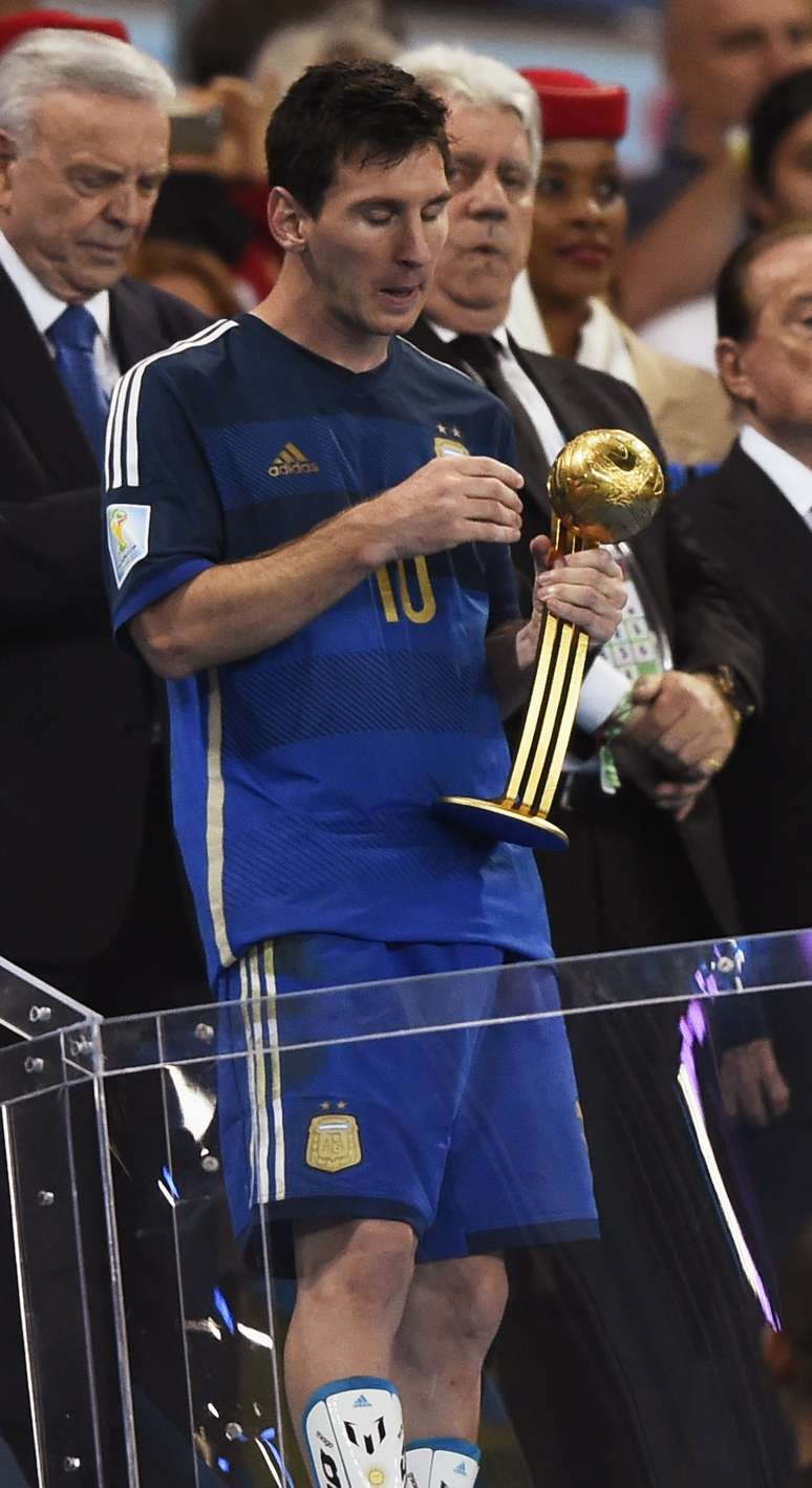 <p>Lionel Messi teve Bola de Ouro da Copa como prêmio de consolação</p>