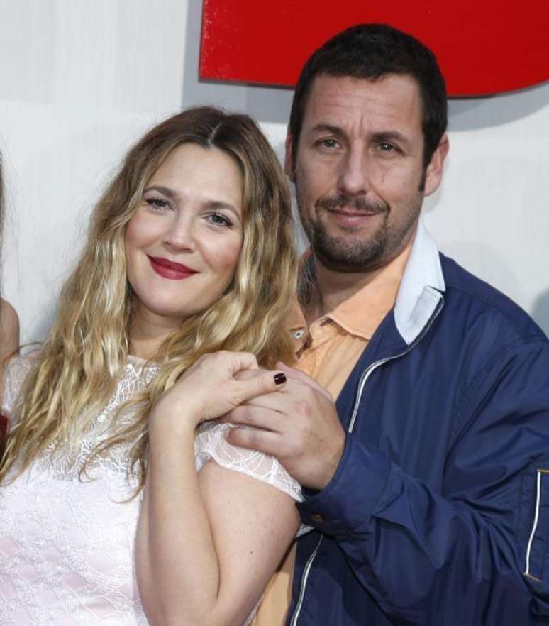 Drew Barrymore e Adam Sandler na premiére de "Juntos e Misturados" em Hollywood. 21/05/2014