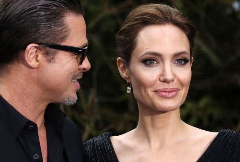 Brad Pitt e Angelina Jolie em Londres. 08/05/2014