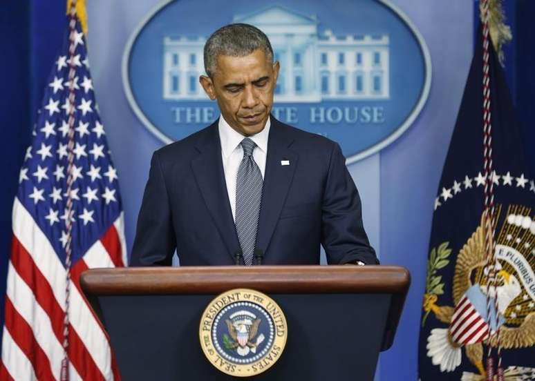 Presidente dos EUA, Barack Obama, em pronunciamento na Casa Branca. 18/07/2014